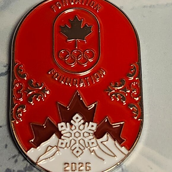 TEAM CANADA 2026 Milano Cortina PIN Petro Canada Olympic Pin On Backer Card BNWT - Picture 4 of 4